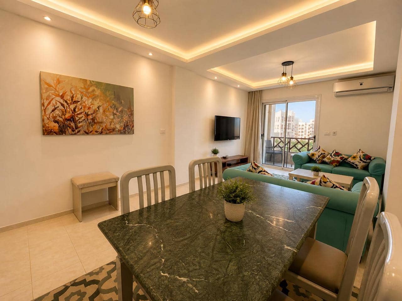 Modern 2br in Rehab 2 Balconies Large Living Room