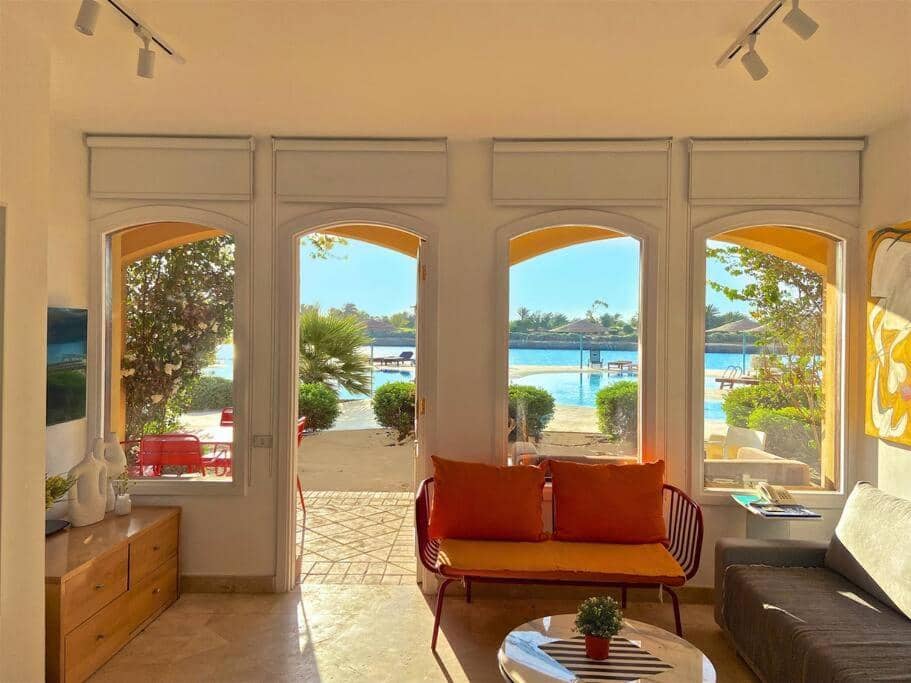 Magical 2BR Ground/Free Pool & Lagoon Access @ElGouna