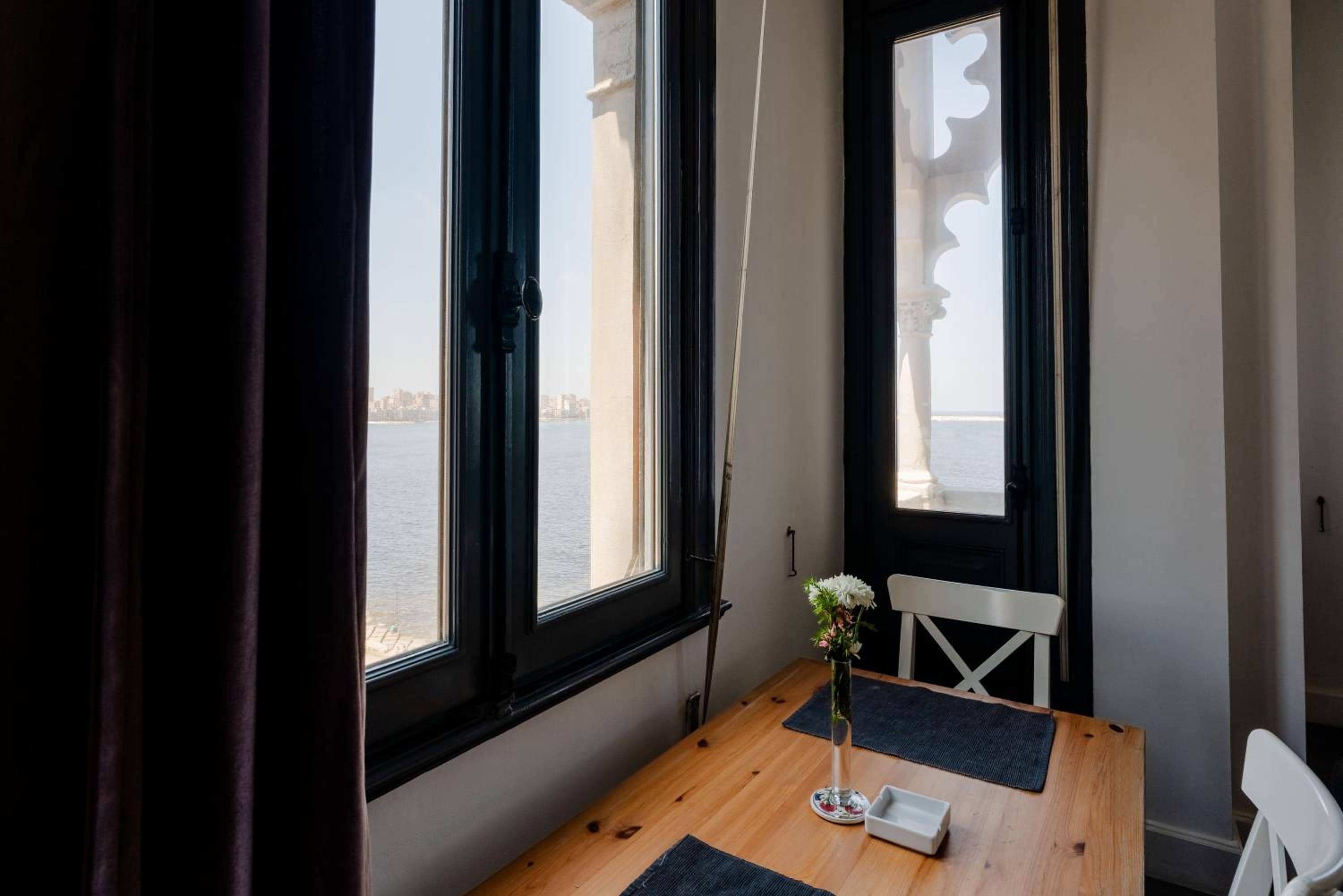 grey l studio apartments Corniche Alexandria Little Venice — 4