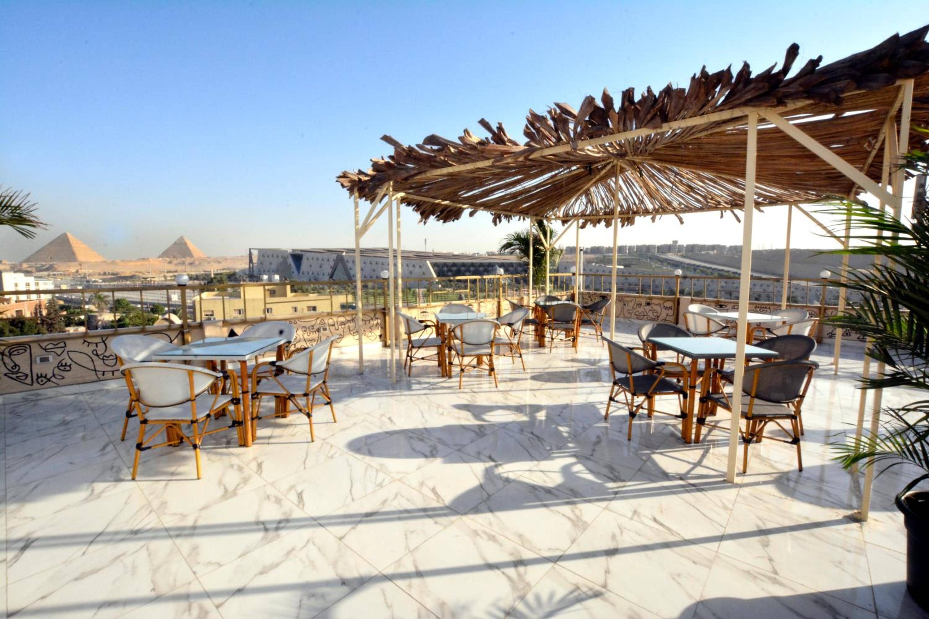 Topview Pyramids And Museum