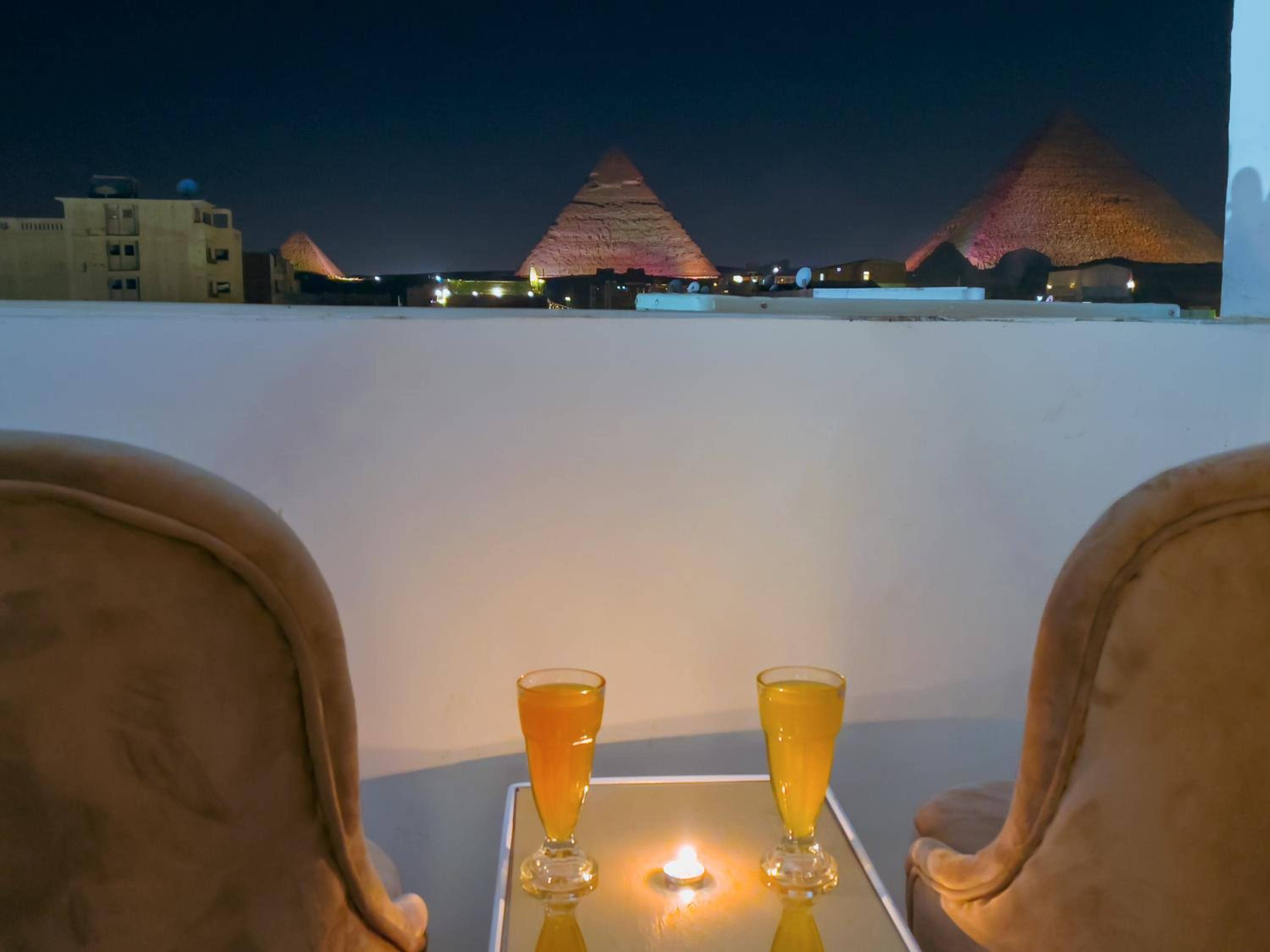 Pyramids Rose view